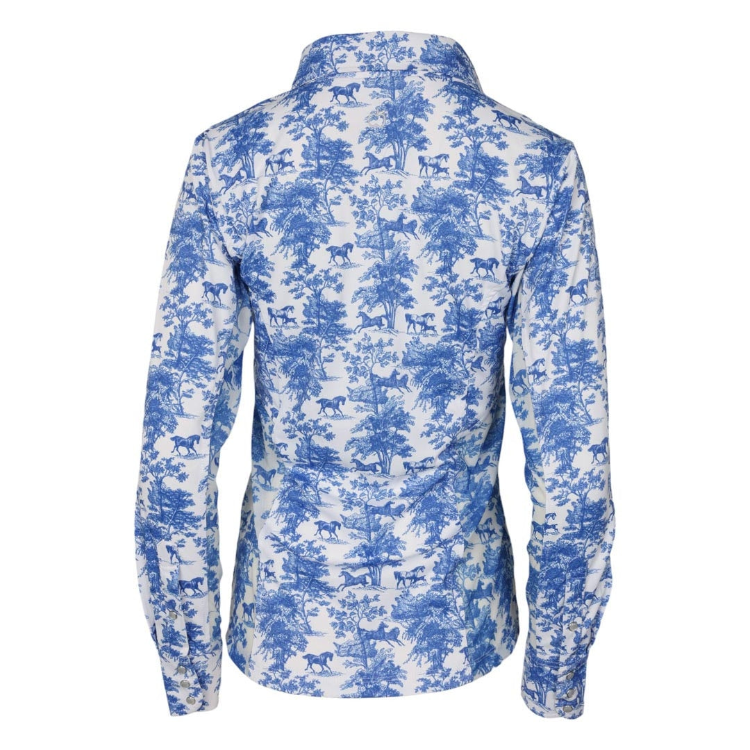 Dapplebay Ladies Equestrian Toile Button Western Shirt - Image 5