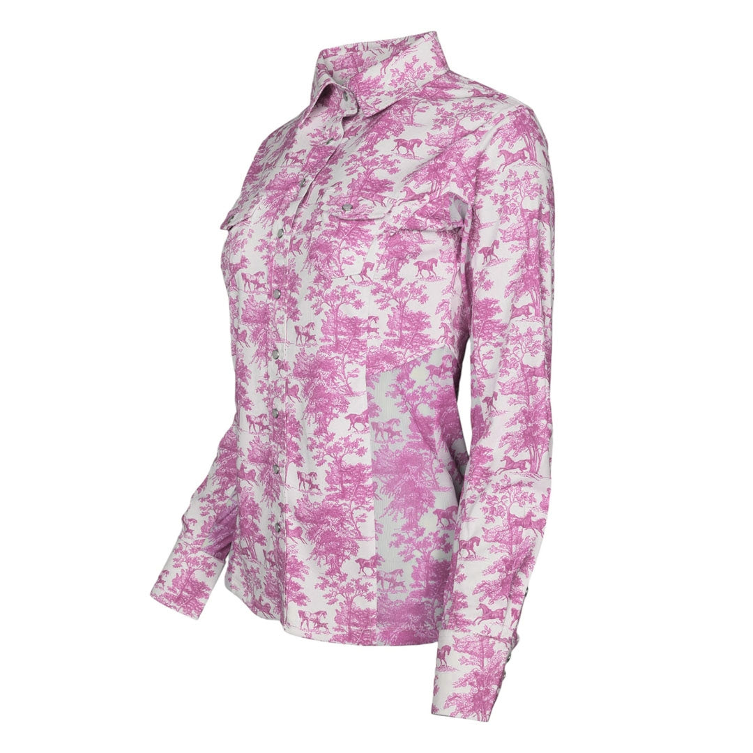 Dapplebay Ladies Equestrian Toile Button Western Shirt - Image 8