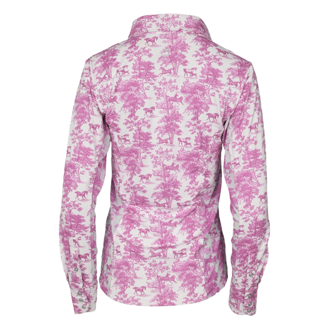 Dapplebay Ladies Equestrian Toile Button Western Shirt - Image 9