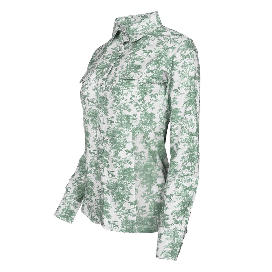 Dapplebay Ladies Equestrian Toile Button Western Shirt - Image 11