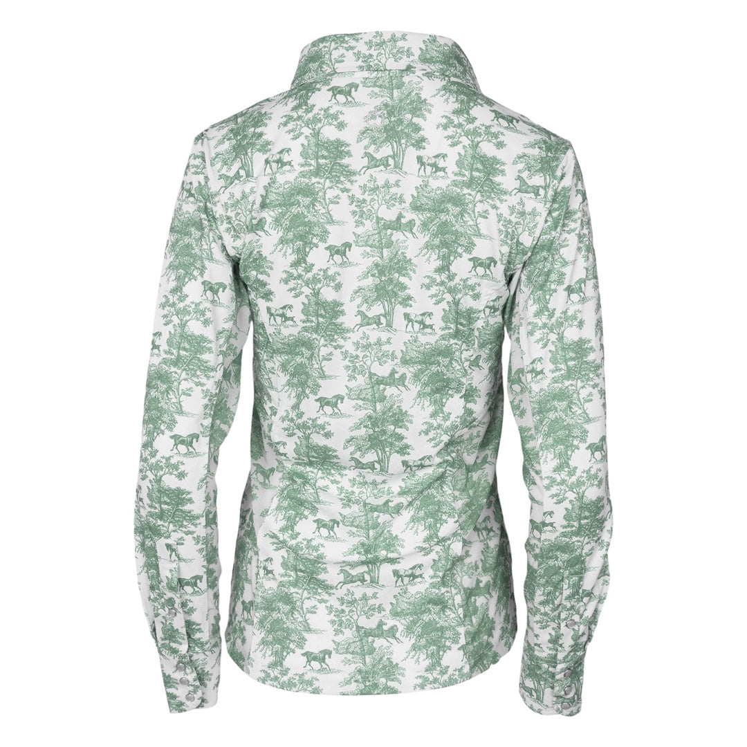 Dapplebay Ladies Equestrian Toile Button Western Shirt - Image 12