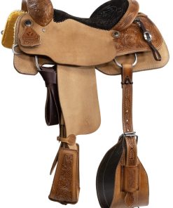 Circle Y PRCA 1/4 Tooled Team Roper Wyoming Saddle