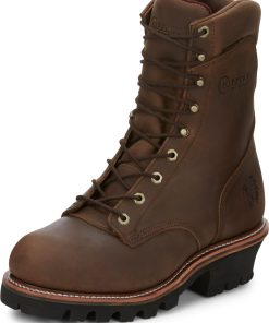 Chippewa Mens Super DNA 9" Waterproof Steel Toe Insulated Logger Boots