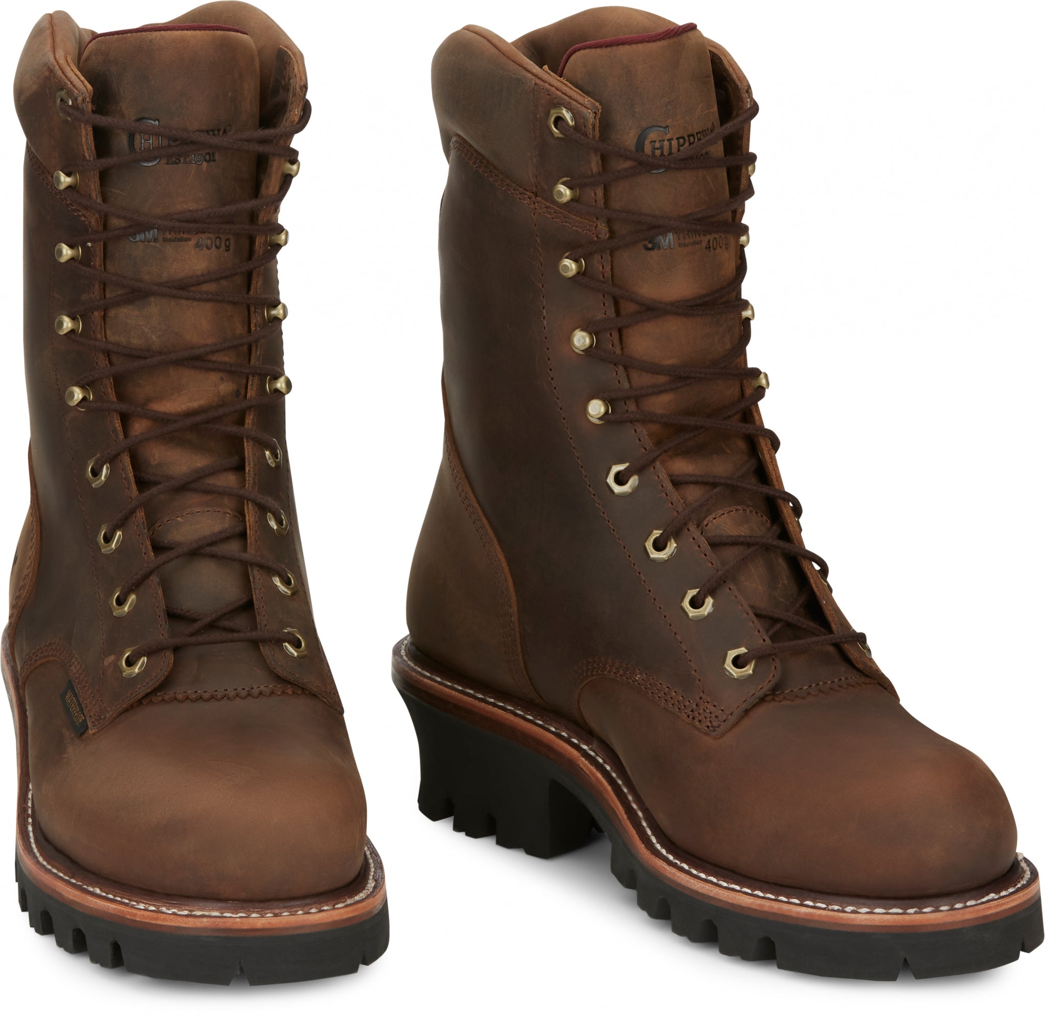 Chippewa Mens Super DNA 9" Waterproof Steel Toe Insulated Logger Boots - Image 2