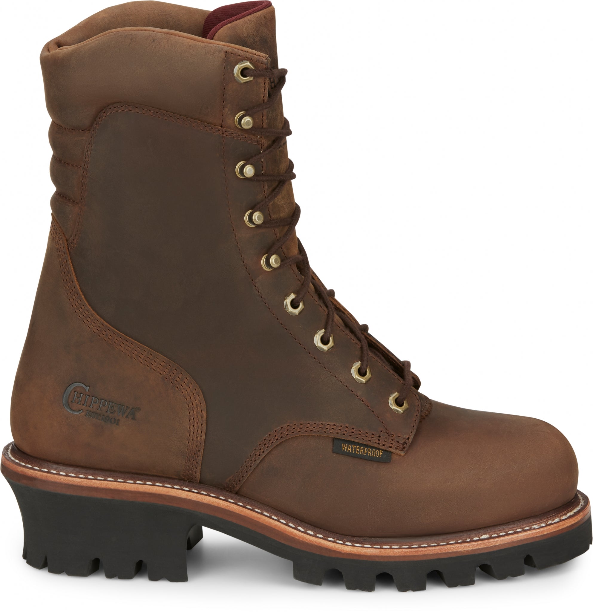 Chippewa Mens Super DNA 9" Waterproof Steel Toe Insulated Logger Boots - Image 3
