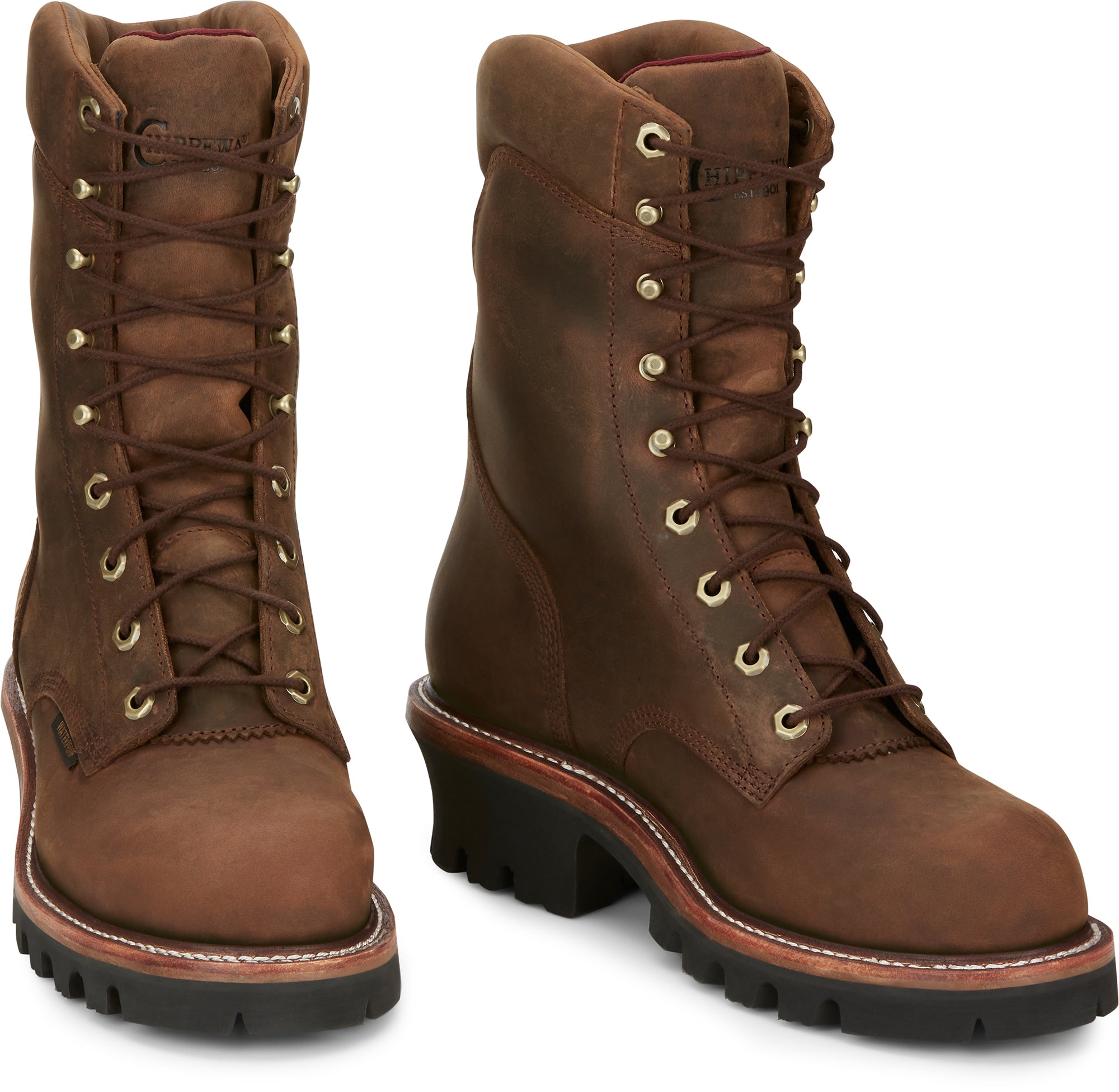 Chippewa Mens Super DNA 9" Waterproof Steel Toe Logger Boots - Image 2