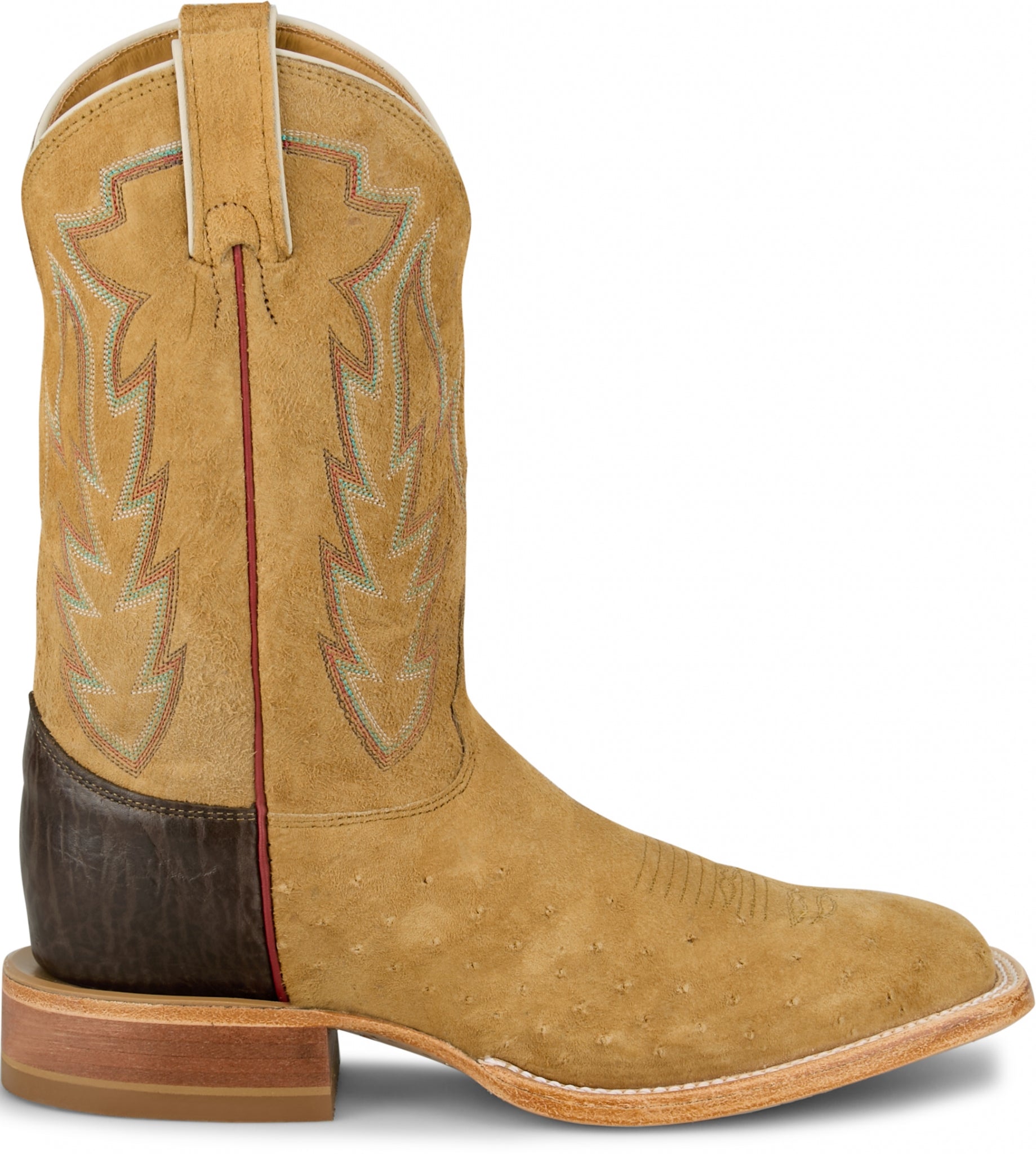 Justin Mens Quincy 11" Sueded Ostrich Boots - Image 2