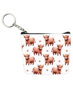 Alternative view of AWST Int'l Set of 12 Coin Purses- West Highlander Cows